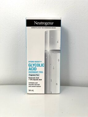 Brand New Neutrogena Hydro Boost+ Glycolic Acid Overnight Peel – 94 mL